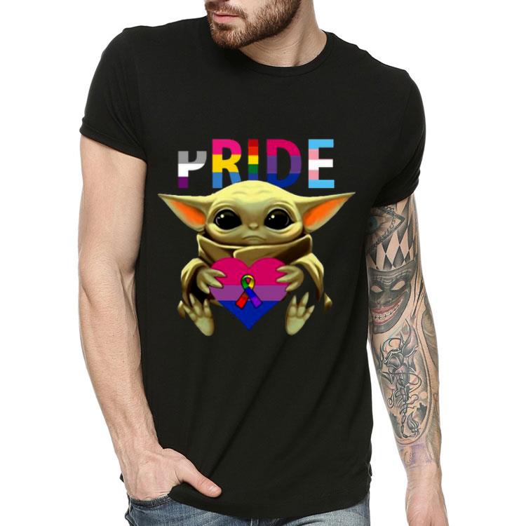 Pride Baby Yoda Hug Heart Awareness Shirt