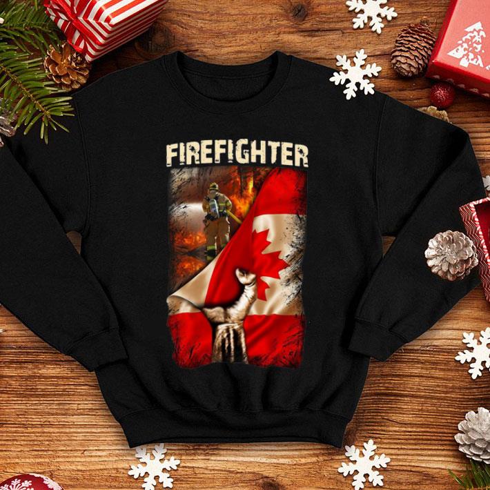 Firefighter Canada Flag shirt