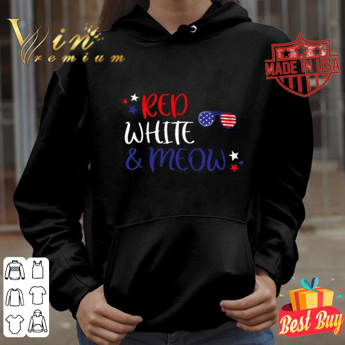 Red White and Meow 4th of July shirt