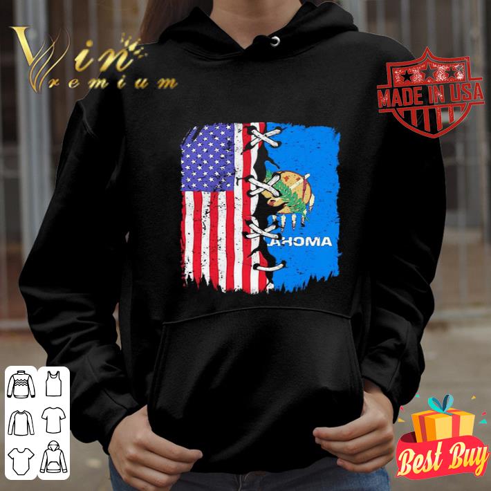 Oklahoma American flag 4th of july independence day shirt