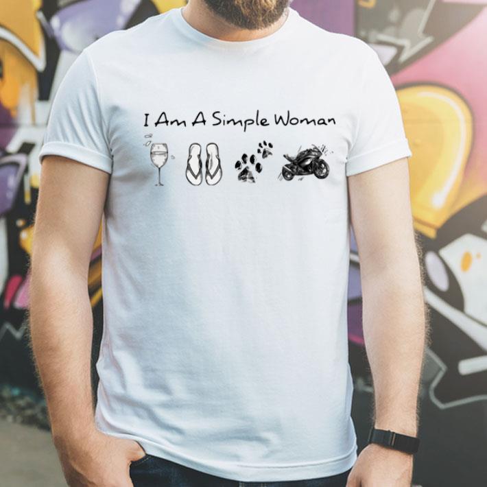 90eca3c5 i am a simple woman wine flop dog paw and motorcycle shirt 4 - I Am A Simple Woman Wine Flop Dog Paw And Motorcycle shirt
