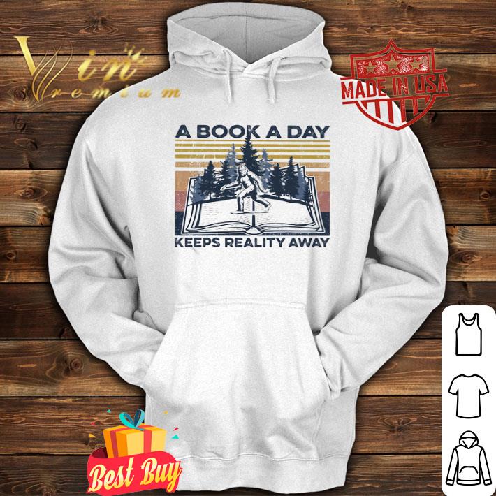 9295d609 vintage bigfoot a book a day keeps reality away shirt 4 - Vintage Bigfoot A Book A Day Keeps Reality Away shirt