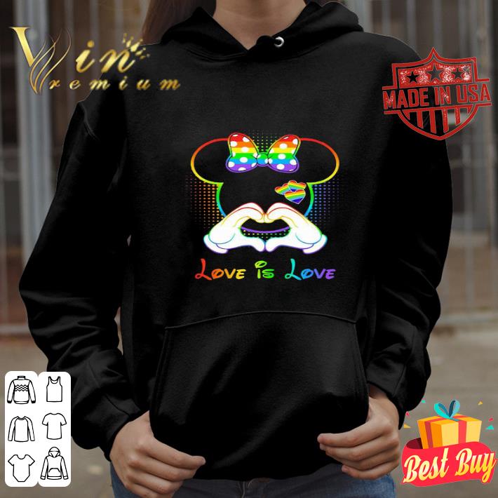 Minnie Mouse Love Is Love Heart LGBT shirt