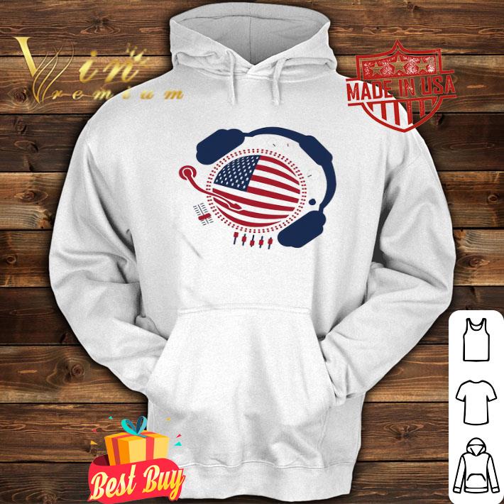 Dj Headphones American Flag 4th Of July Independence Day shirt