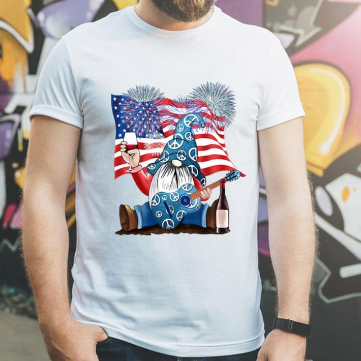 Gnomes Wine Guitar Peace American Flag Independence Day shirt 12 Gnomes Wine Guitar Peace American Flag Independence Day shirt