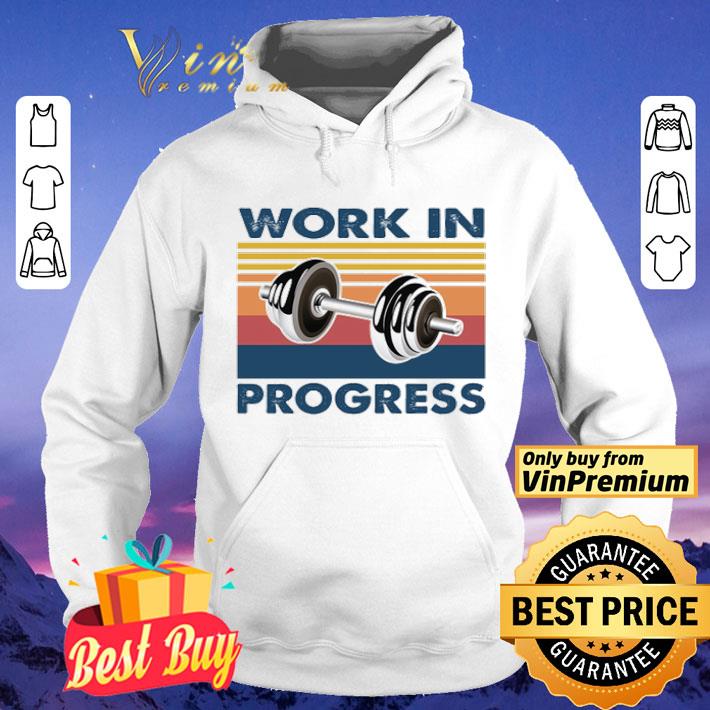 Weightlifting Work In Progress Vintage retro shirt