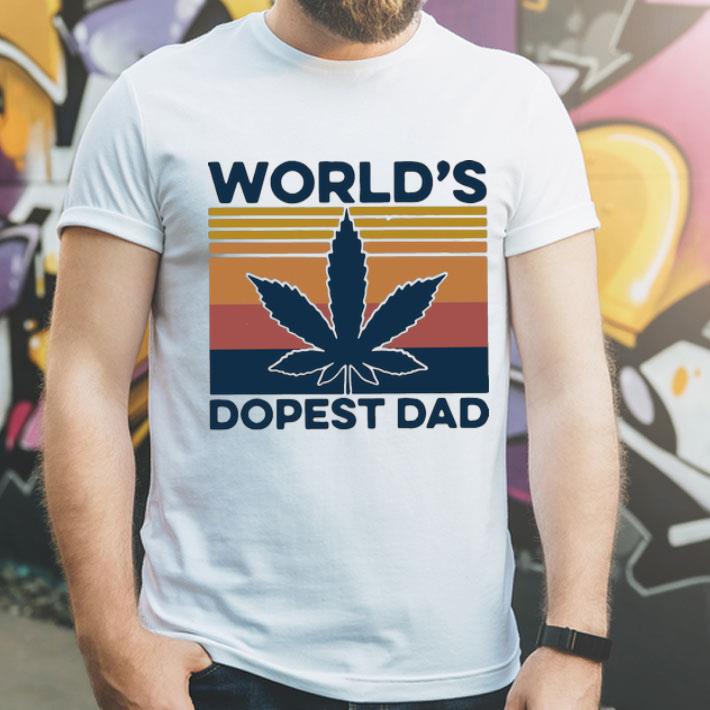 Vintage Weed World's Dopest Dad Father's Day shirt