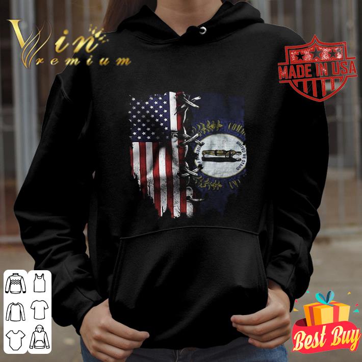 American And Kentucky State Flag 4th Of July Independence Day shirt