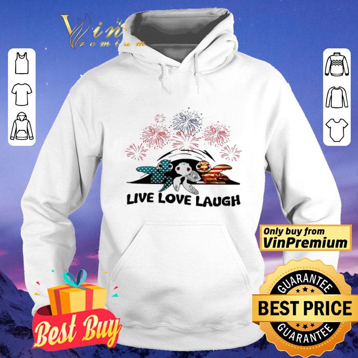 Live Love Laugh Turtle America 4th Of July Independence Day shirt