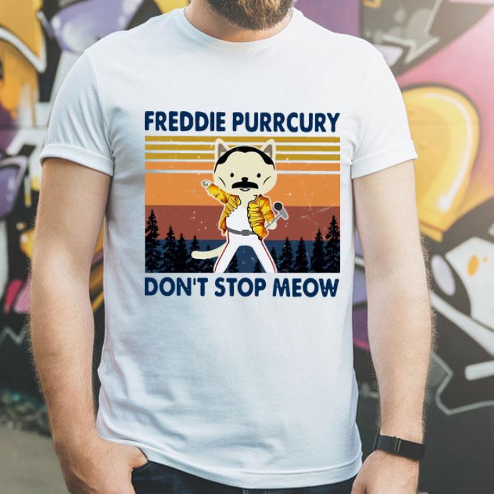 Vintage Cat Freddie Purrcury Don’t Stop Meow shirt