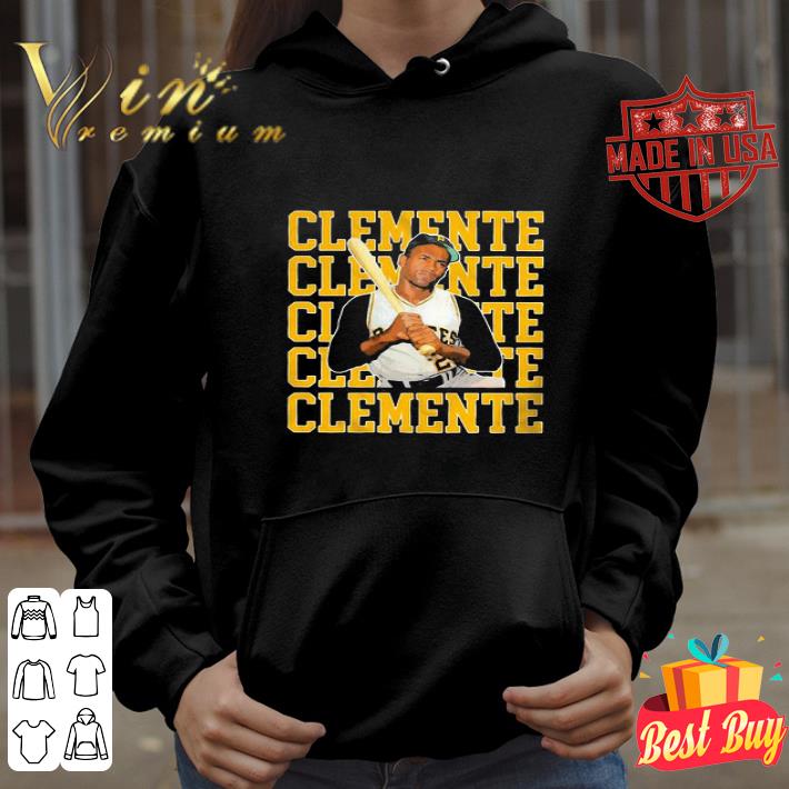 Roberto clemente 21 pittsburgh pirates baseball team player shirt