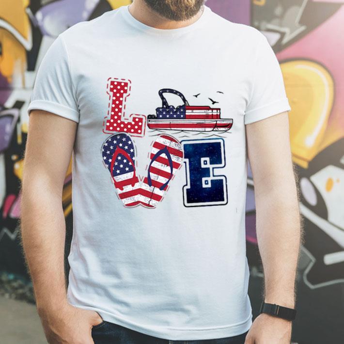Love Pontoon Boat Flip-flop American Flag shirt 12 Love Pontoon Boat Flip-flop American Flag shirt