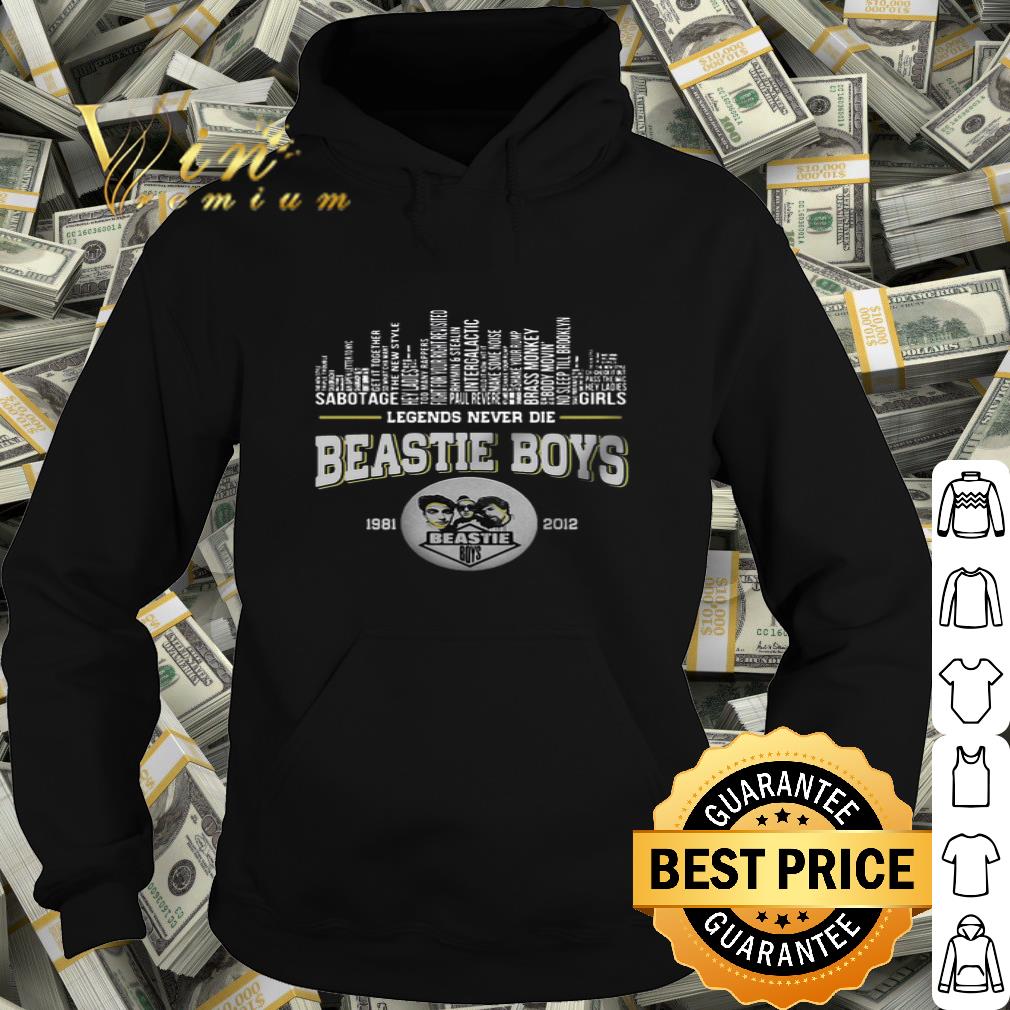 Legends Never Die Beastie Boys 1981-2012 Albums shirt