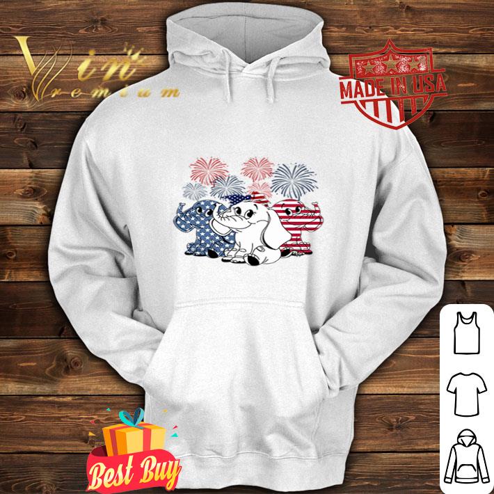 Elephant American USA Flag 4th of July shirt