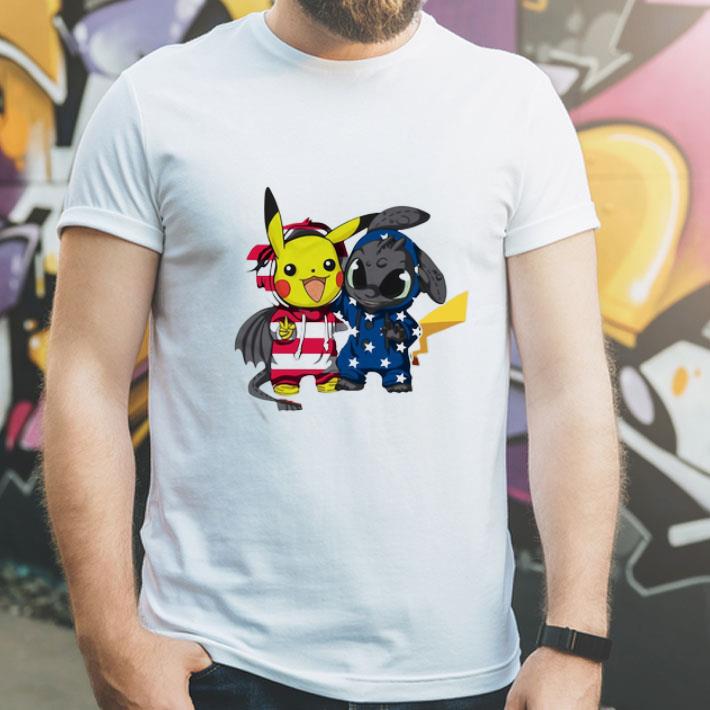 9925286f pikachu and toothless american flag independence day shirt 4 - Pikachu And Toothless American Flag Independence Day shirt