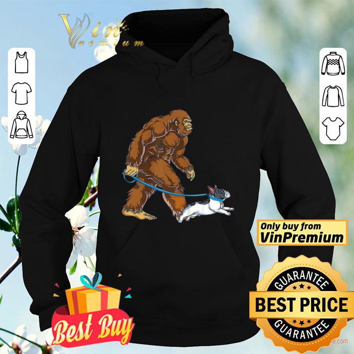 99b0ce32 bigfoot sasquatch walking french bulldog shirt 4 - Bigfoot Sasquatch Walking French Bulldog shirt