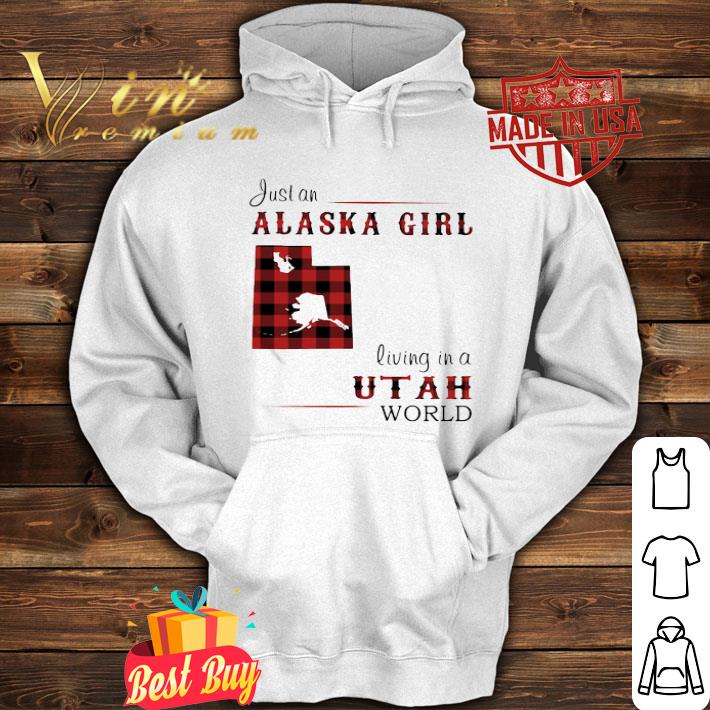 Just An Alaska Girl Living In A Utah World Map shirt