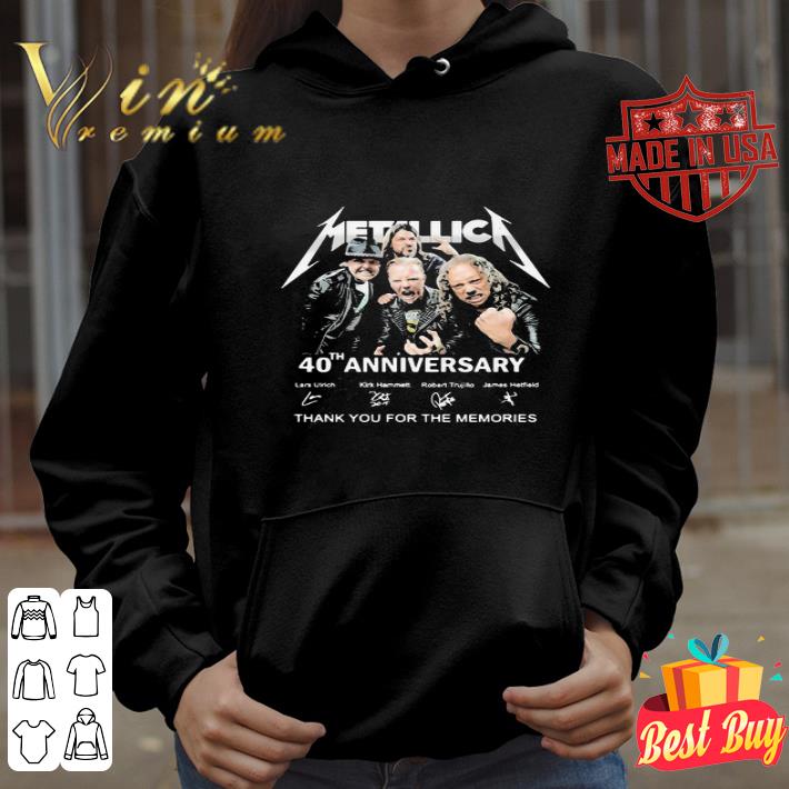9a18973c metallica band 40th anniversary signed thank you for the memories shirt 4 - Metallica Band 40th Anniversary Signed Thank You For The Memories shirt