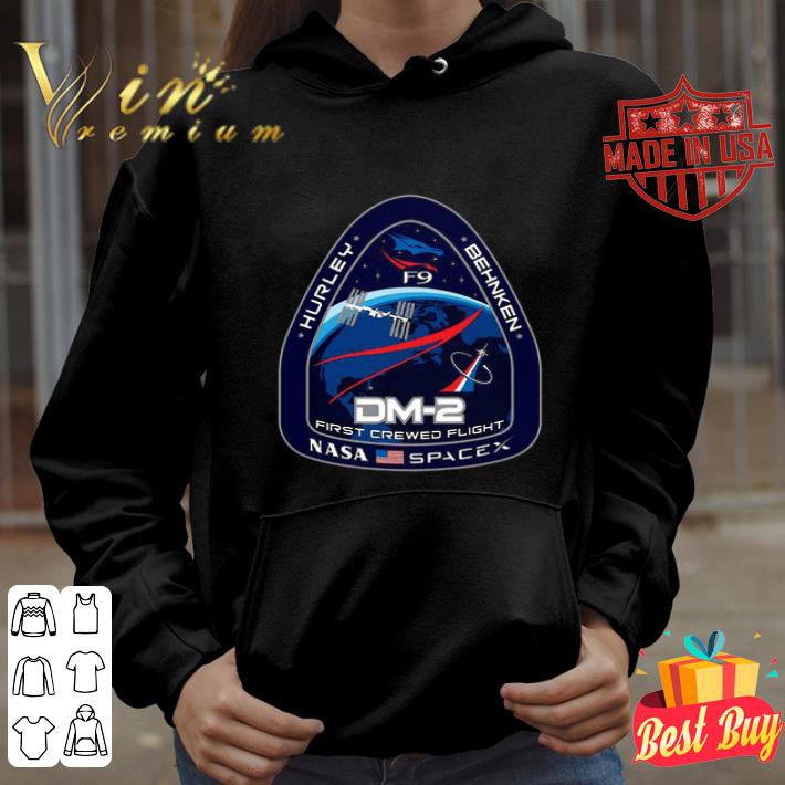 F9 Hurley Behnken DM-2 First Crewed Flight NASA Spacex USA shirt