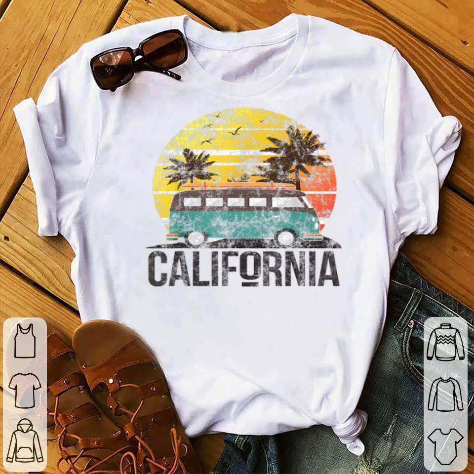 9a6a26e8 california retro surf van surfer surfing distressed vintage shirt 4 - California Retro Surf Van Surfer Surfing Distressed Vintage Shirt