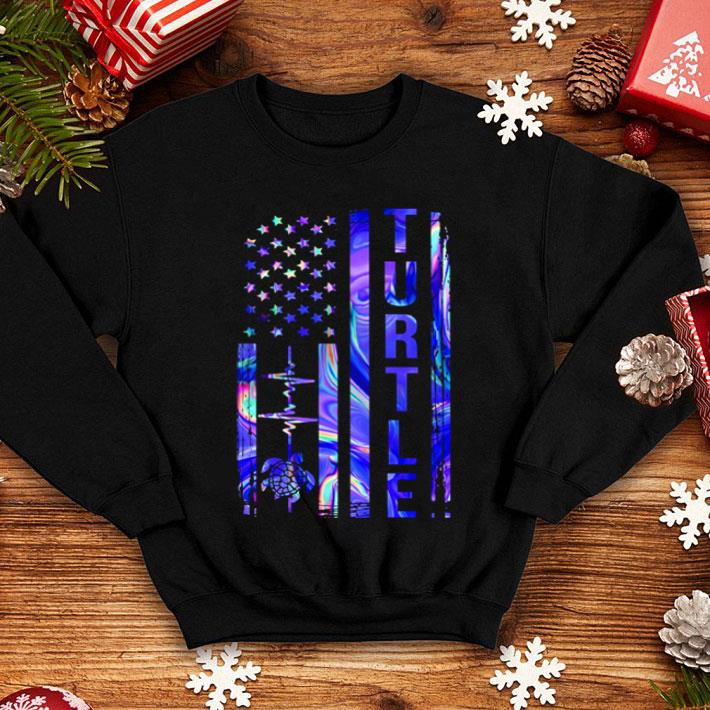 Turtle And American Flag Independence Day shirt