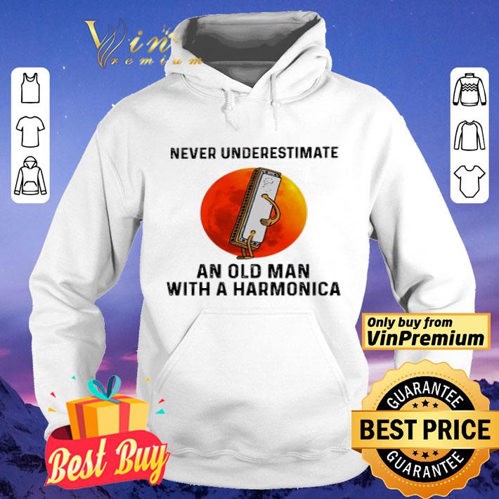 Never underestimate an old man with a harmonica shirt