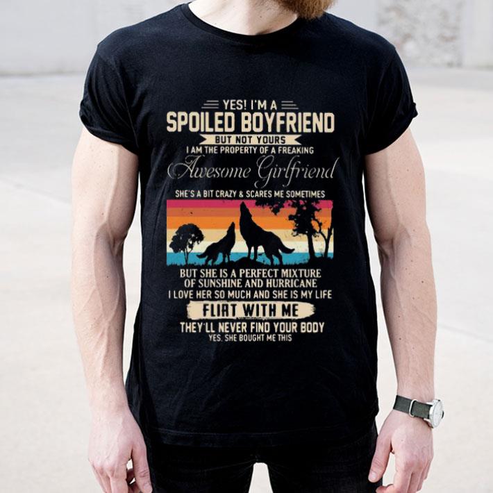 9c875560 yes i m a spoiled boyfriend but not yours flirt with me the wolf vintage shirt 4 - Yes I’m A Spoiled Boyfriend But Not Yours Flirt With Me The Wolf Vintage Shirt