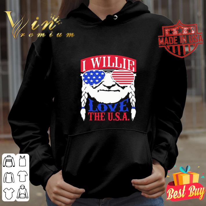 Willie Nelson I Willie Love The U.S.A American Flag 4th Of July shirt