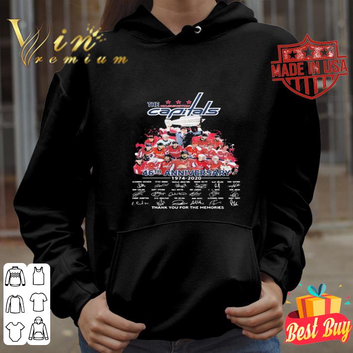 The Washington Capitals 46th Anniversary 1974–2020 Signatures shirt