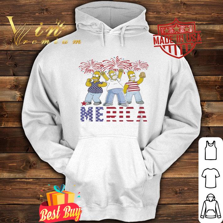 Firework The Simpsons Merica American Flag Independence Day shirt