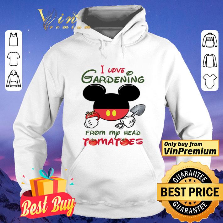 Mickey Mouse I love gardening from head tomatoes shirt
