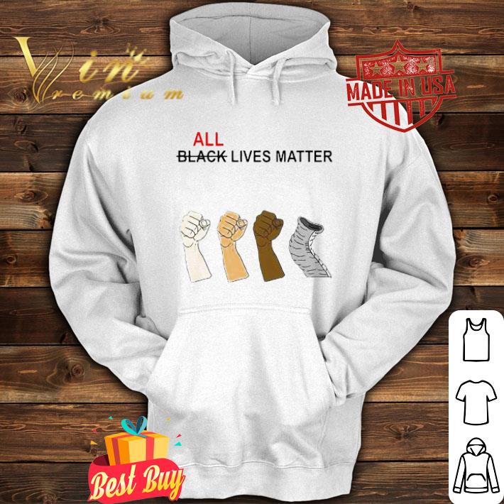 Not Black All Lives Matter Elephant Trunk Black shirt