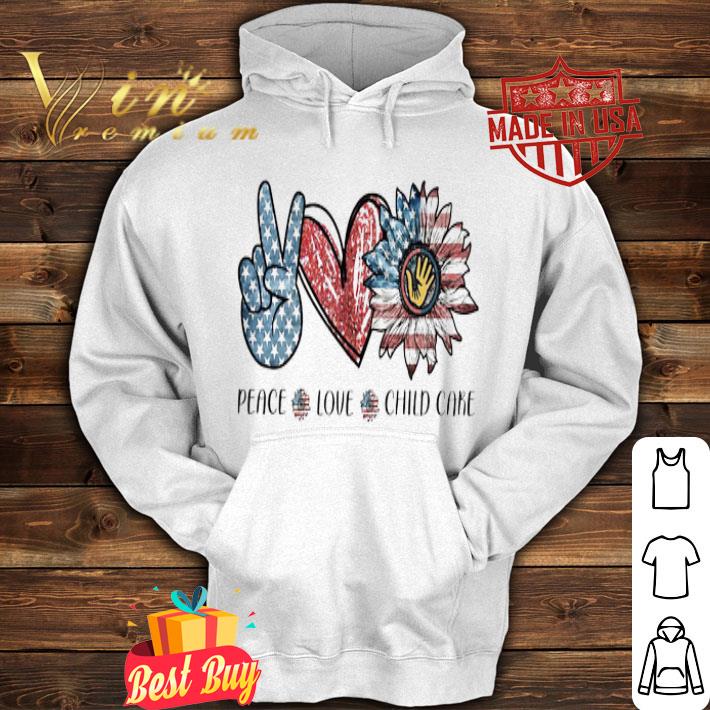 a579ff2e glitter peace love child care provider flower america shirt 4 - Glitter Peace Love Child Care Provider Flower America shirt