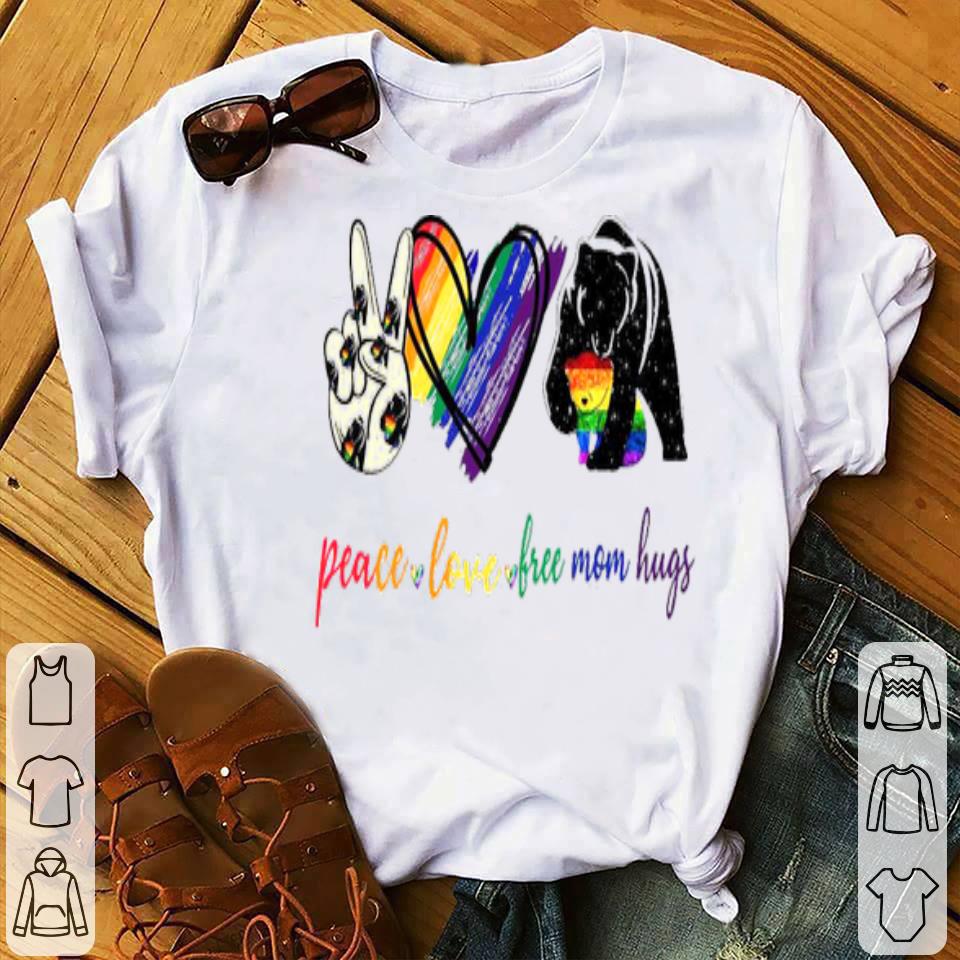 a71a7a6f lgbt peace love free mom hugs bear shirt 4 - LGBT Peace Love Free Mom Hugs Bear Shirt
