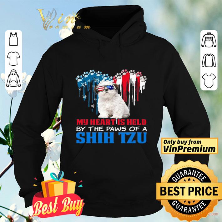 a87e8676 heart paw america my heart is held by the paws of a shih tzu shirt 4 - Heart Paw America My Heart Is Held By The Paws Of A Shih Tzu shirt