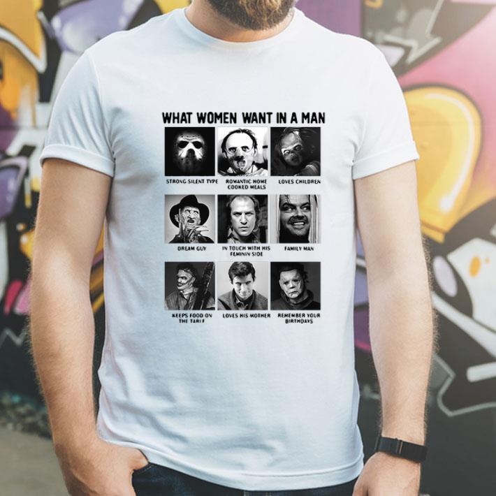 What Women Want In A Man Horror Character shirt 12 What Women Want In A Man Horror Character shirt