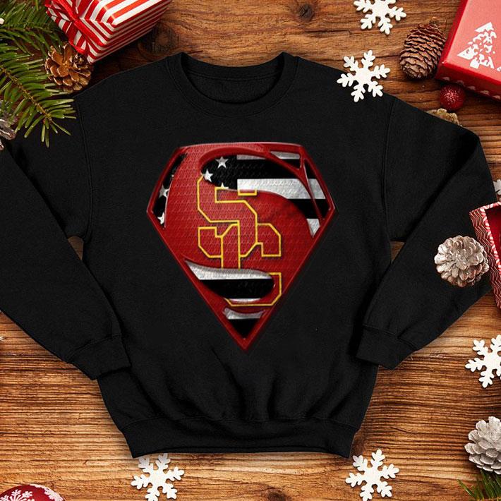 Superman USC Trojans American Flag shirt
