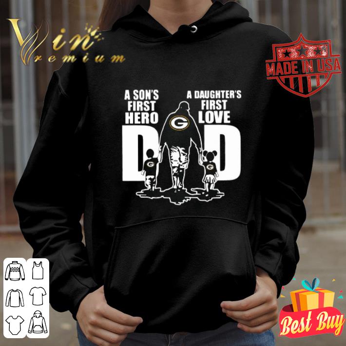 Green Bay Packers Dad A son s first hero A daughter’s first love shirt ac082ac1 green bay packers dad a son s first hero a daughter s first love shirt 4 - Green Bay Packers Dad A son s first hero A daughter’s first love shirt
