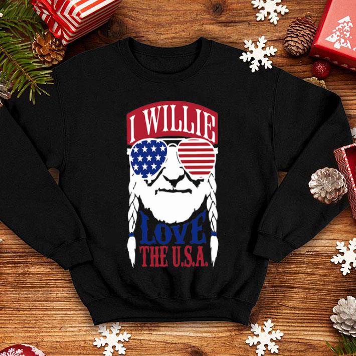 I Willie Love The USA American Flag shirt