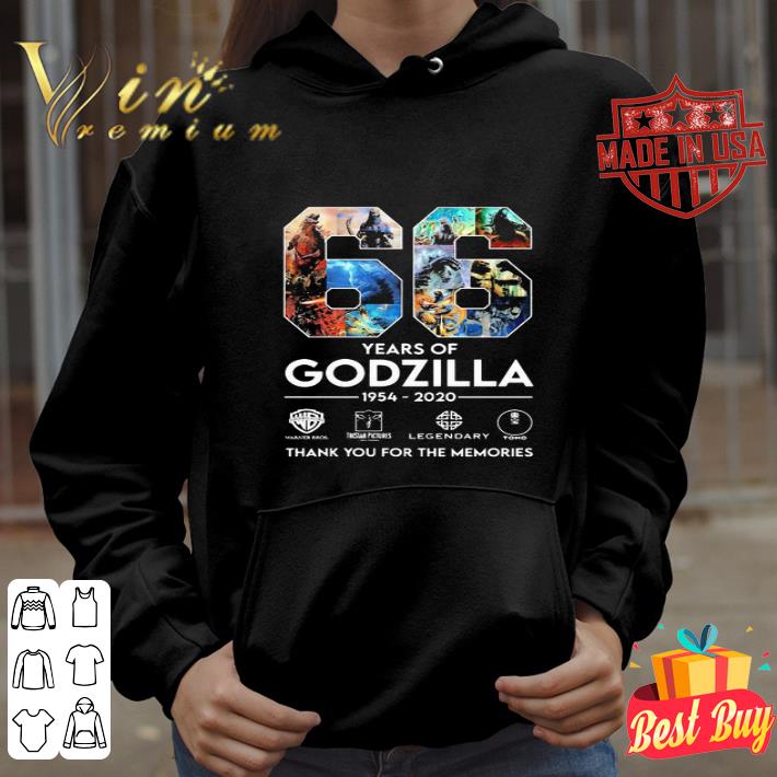 66 Years Of Godzilla 1954-2020 Warner Bros Legendary Toho shirt