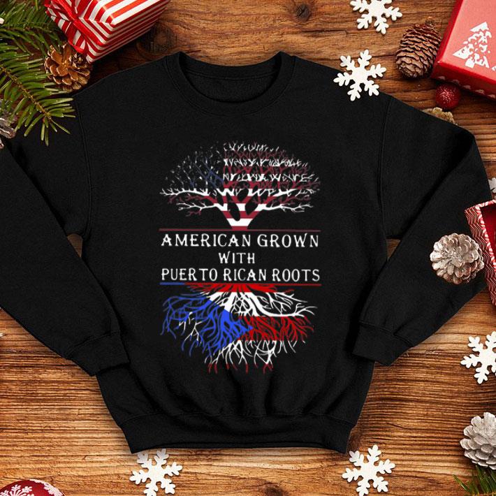 American Grown With Puerto Rican Roots American Flag shirt