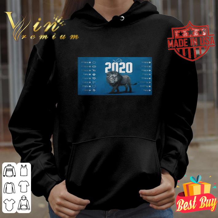 Detroit Lions Football 2020 Season Schedule shirt