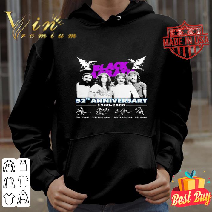 Black Sabbath Band 52th Anniversary 1968 2020 Signatures shirt