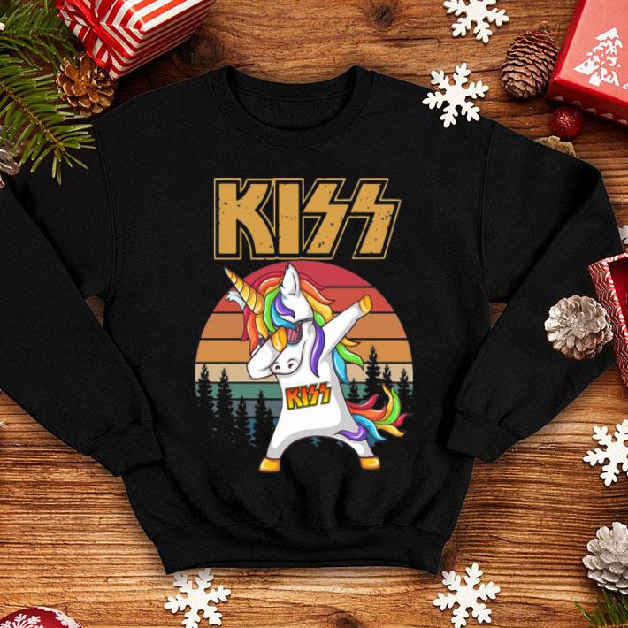 Vintage Unicorn Dabbing Kiss Band shirt