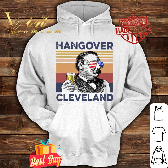 Hangover Grover Cleveland Drink Beer Glass American Flag shirt