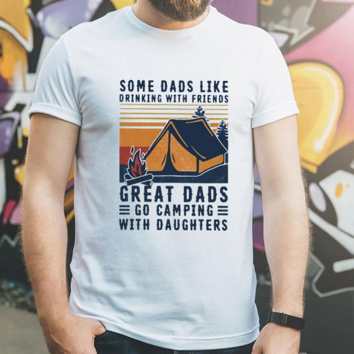 Vintage Great Dads Go Camping With Daughters Father's Day shirt