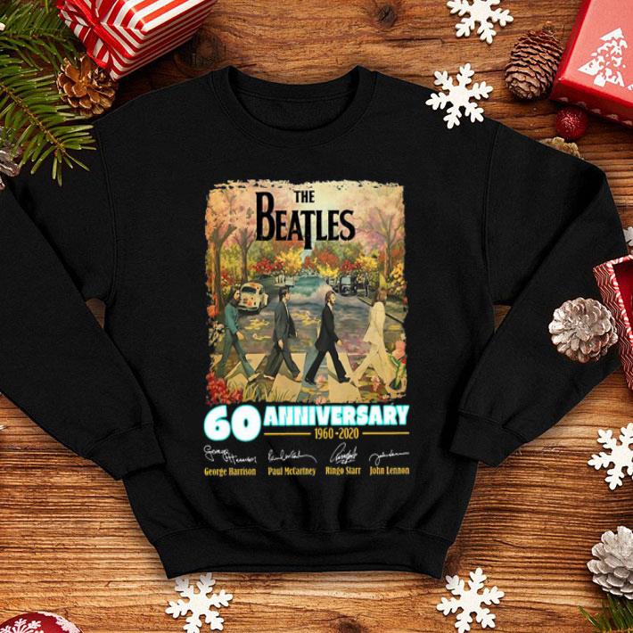 b635a417 the beatles 60 anniversary 1960 2020 signatures shirt 4 - The Beatles 60 Anniversary 1960-2020 Signatures shirt