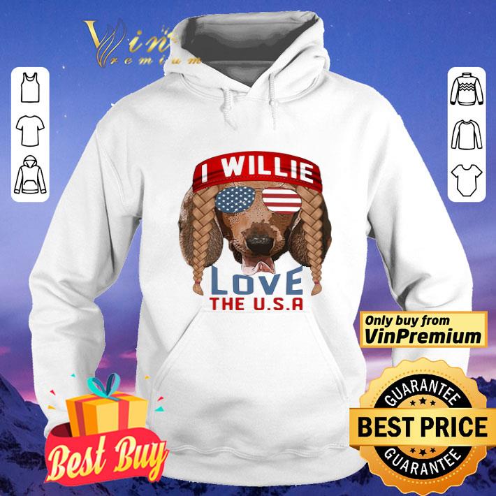 Willie Nelson Mashup Dachshund I Willie Love The USA American Flag shirt