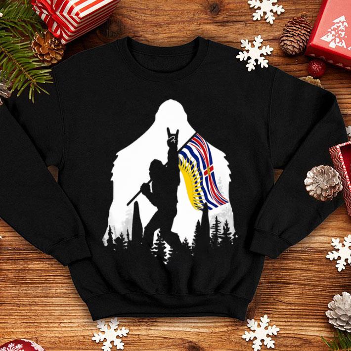 Bigfoot In The Forest British Columbia Flag shirt