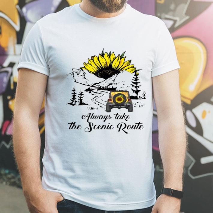 Jeep Sunflower Alway Take The Scenic Route Shirt b84f77ec jeep sunflower alway take the scenic route shirt 4 - Jeep Sunflower Alway Take The Scenic Route Shirt